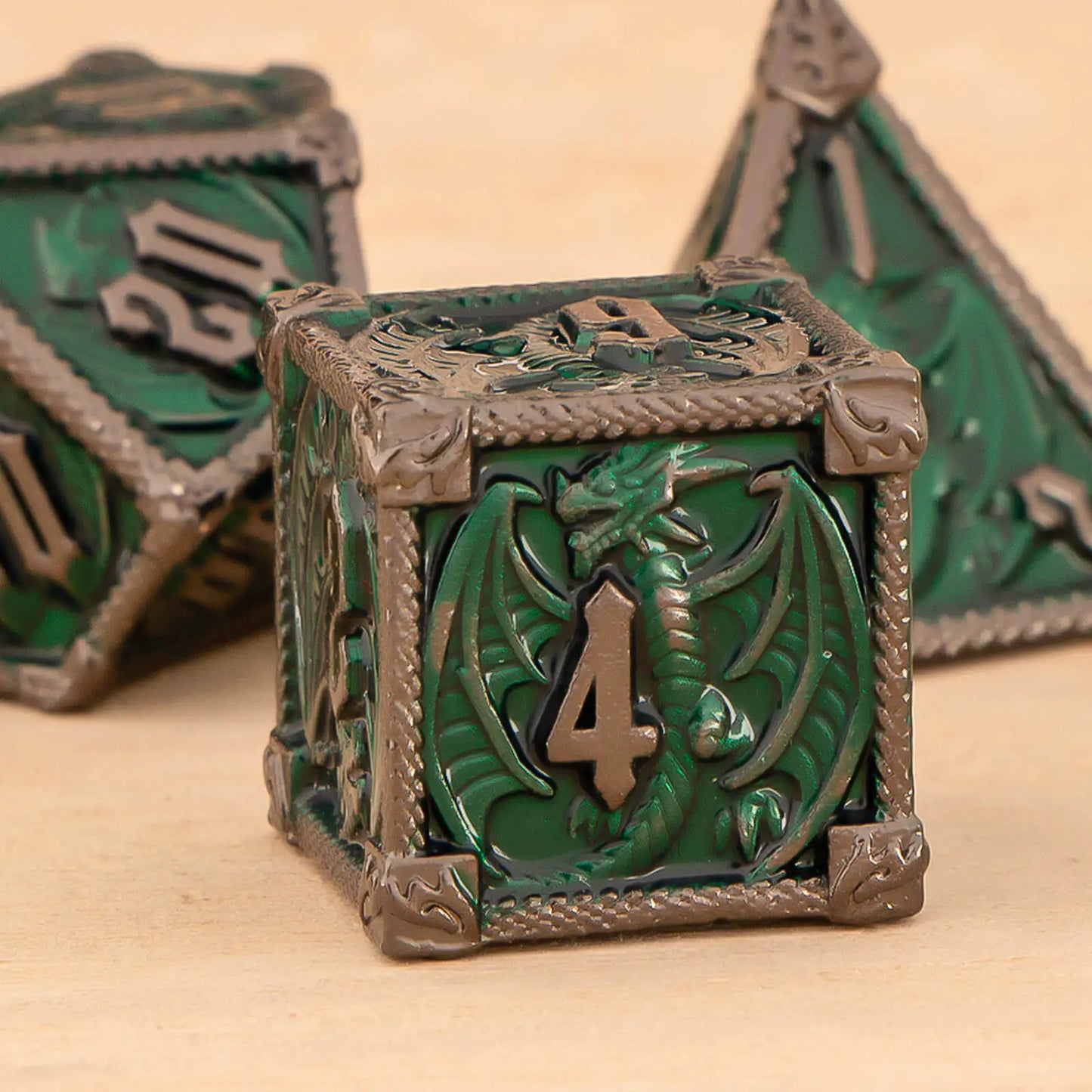 Ethereal Drakon 7 Dice Set -  Verdant Void