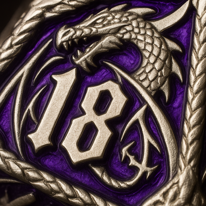 Ethereal Drakon 7 Dice Set | Nebula Knight Purple