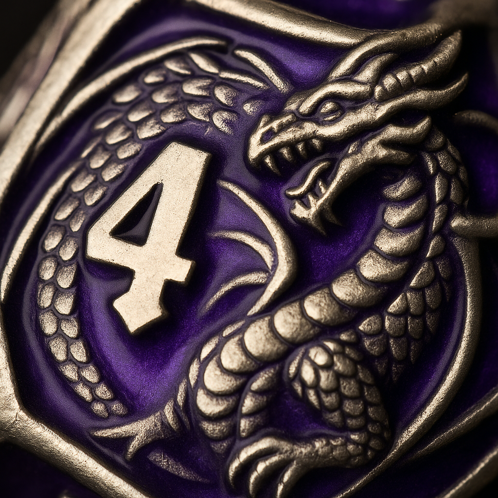 Ethereal Drakon 7 Dice Set | Nebula Knight Purple