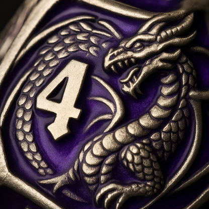 Ethereal Drakon 7 Dice Set | Nebula Knight Purple